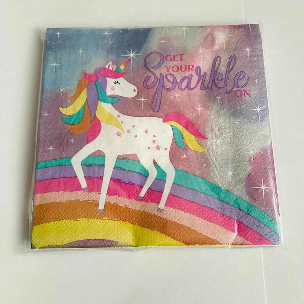 New 50 Luncheon Paper Napkins Unicorn 